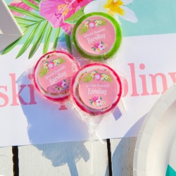 LIZAKI na panieński Flamingo Hawajskie Party (+etykiety) 10szt