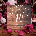 ZAPROSZENIA na 40 urodziny Rustic rustykalne 10szt (+koperty)