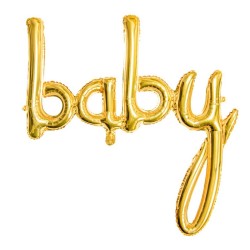 BALON foliowy Baby złoty 73,5x75,5cm