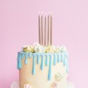 ŚWIECZKI na tort urodzinowy 12cm 12szt ZŁOTE