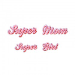 NAPRASOWANKI dla Mamy i Córki Super Mom Super Girl 2szt