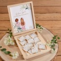 PROŚBA o bycie Druhną pudełko z czekoladkami Z IMIENIEM Białe Kwiaty 20 czekoladek
