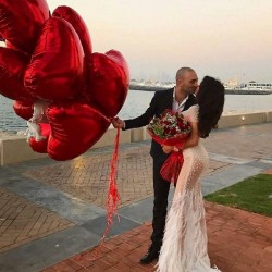 BALON foliowy Serce ślub wesele 61cm CZERWONY