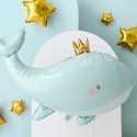 BALON foliowy na Baby Shower/Narodziny Wielorybek 93x60cm