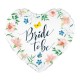 BALON foliowy na panieński Bride to be w kwiatach SERCE 45cm
