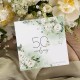 ZAPROSZENIA na 50 urodziny Białe Róże 10szt (+koperty)