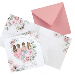 KARTKA dla Panny Młodej Różowe Kwiaty (+koperta)