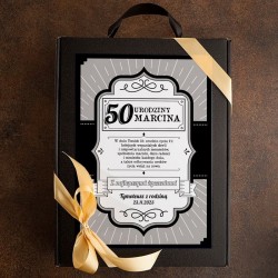 PREZENT na 50 urodziny box Z IMIENIEM Zestaw Jack Daniels Miodowa rozkosz