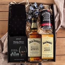 PREZENT na 50 urodziny box Z IMIENIEM Zestaw Jack Daniels Miodowa rozkosz