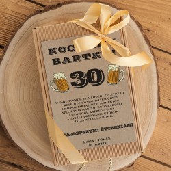 PREZENT na 30 urodziny Z IMIENIEM Zestaw piwny ZE SKARPETKAMI