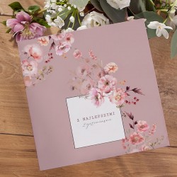 KARTKA z życzeniami dla kobiety Różowa Delikatność (+koperta)