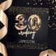 ZAPROSZENIA na 30 urodziny Gold Neon Disco 10szt (+koperty)