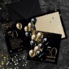 KARTKA życzenia na 50 urodziny czarno-złota (+koperta)