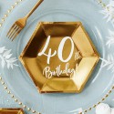 Kubeczki i talerzyki na 40 urodziny