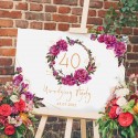 Dekoracje sali na 40 urodziny - banery i girlandy