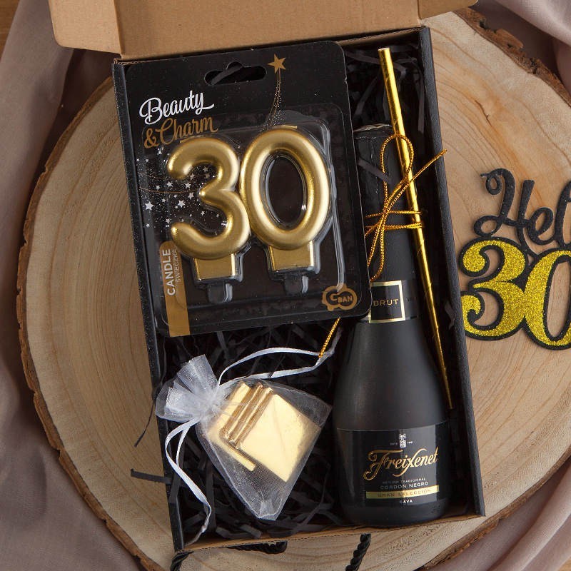 Prezent na 30 urodziny wino świeczka lux