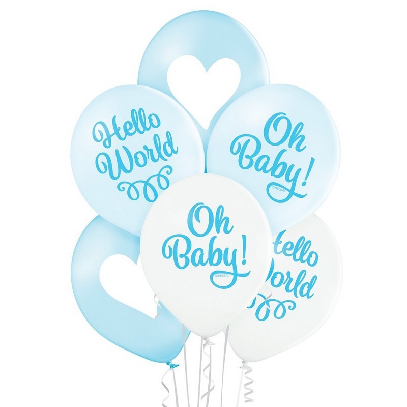 Balony z napisami na Baby Shower chłopca